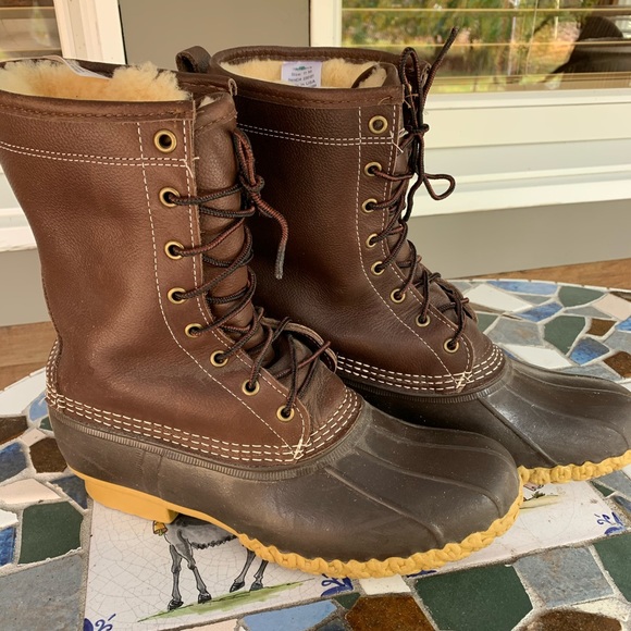 fur lined bean boots